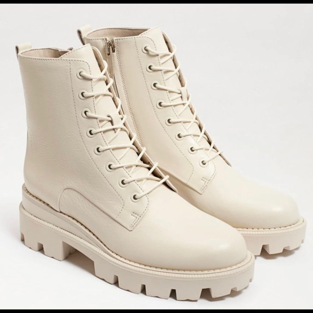 Sam Edelman Garret Combat boots ivory - size 8